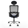 PIQUERAS Y CRESPO Silla de oficina Zulema con mecanismo Sincro, Azul marino y Gris