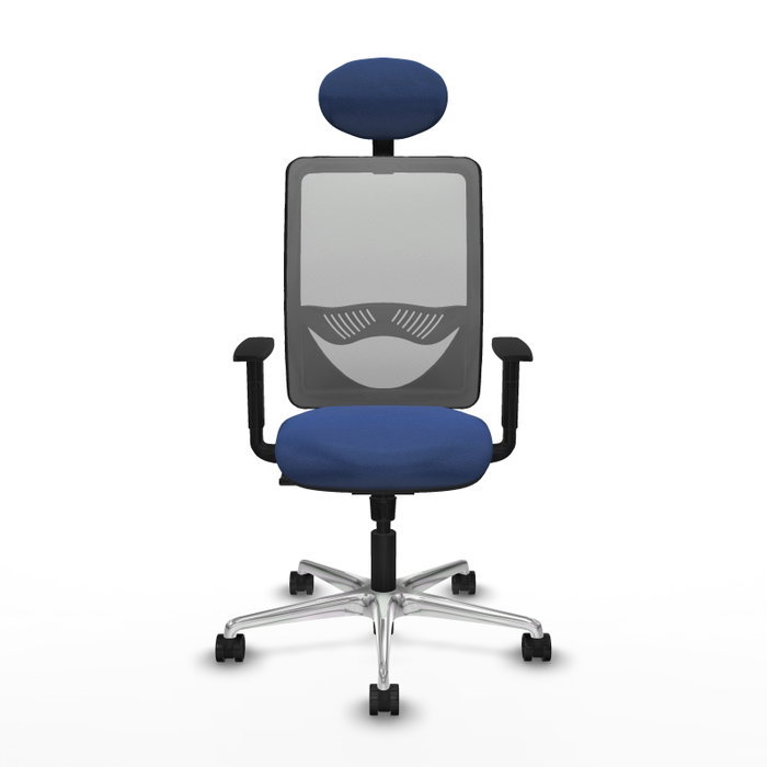 PIQUERAS Y CRESPO Silla de oficina Zulema con mecanismo Sincro, Azul marino y Gris PIQUERAS Y CRESPO Silla de oficina Zulema con mecanismo Sincro, Azul marino y Gris