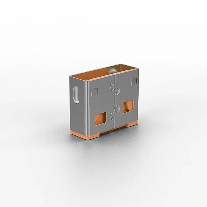 Lindy Bloqueadores de puertos USB Tipo A, Paquete de 10, Naranja (sin llave) inevitable