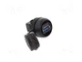 WEIDMÜLLER Conector hembra USB FrontCom Ø22mm IP65 negro