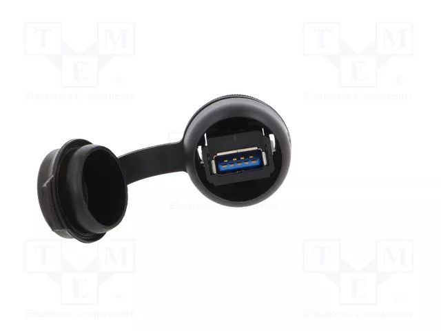 WEIDMÜLLER Conector hembra USB FrontCom Ø22mm IP65 negro WEIDMÜLLER Conector hembra USB FrontCom Ø22mm IP65 negro