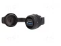 WEIDMÜLLER Conector hembra USB FrontCom Ø22mm IP65 negro