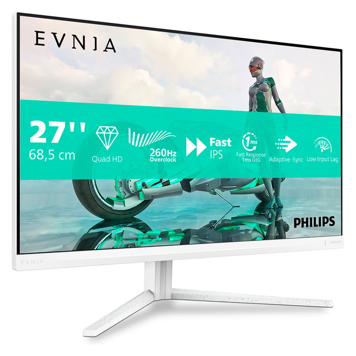 Philips 27M2N3501PA/00 Monitor Gaming 27" QHD Fast IPS 1 ms 260 Hz HDMI DisplayPort Blanco
