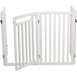 Trixie Barrera con puerta para perros - 60/160 x 81 cm - Blanco