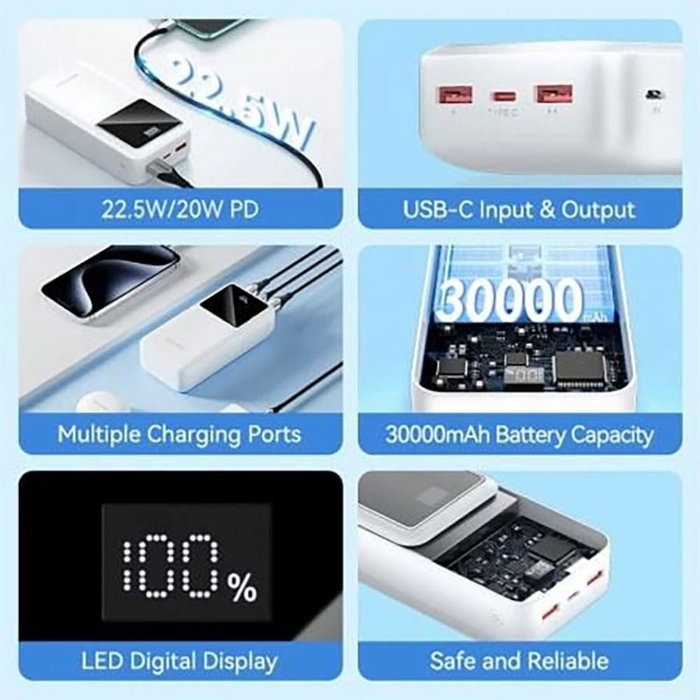 Vention Powerbank FHMB0 30000 mAh 22,5 W Negro Vention Powerbank FHMB0 30000 mAh 22,5 W Negro