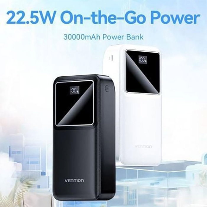 Vention Powerbank FHMB0 30000 mAh 22,5 W Negro Vention Powerbank FHMB0 30000 mAh 22,5 W Negro