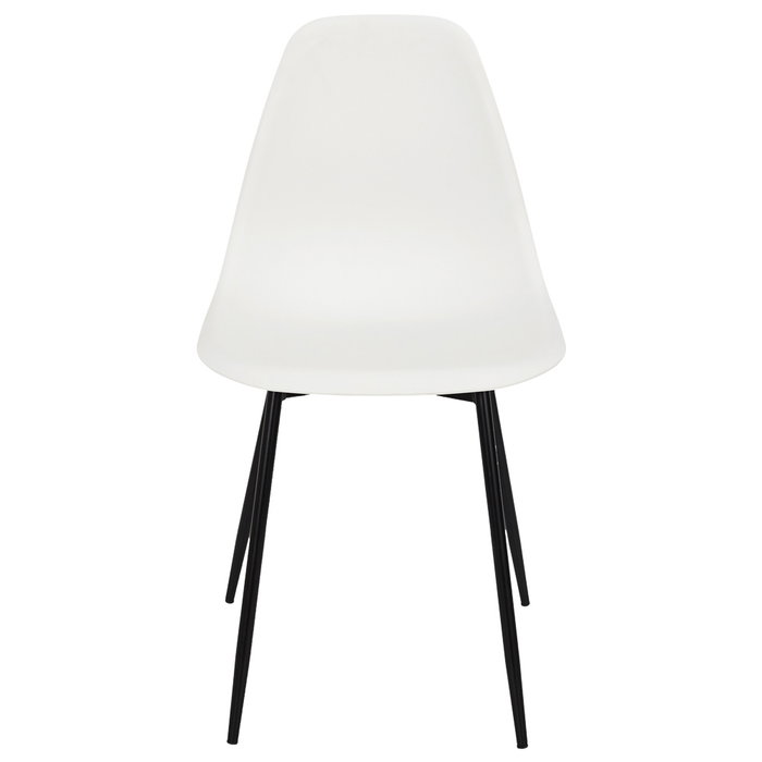 Home Deco Factory Silla Gustav Blanca Estilo Escandinavo Polipropileno Hierro 50,7x45,5xh.84,8cm