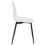 Home Deco Factory Silla Gustav Blanca Estilo Escandinavo Polipropileno Hierro 50,7x45,5xh.84,8cm