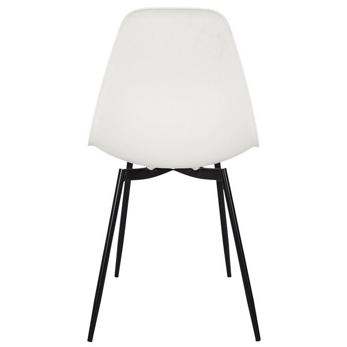 Home Deco Factory Silla Gustav Blanca Estilo Escandinavo Polipropileno Hierro 50,7x45,5xh.84,8cm