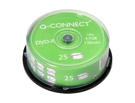Q-connect DVD-R Capacidad 4.7GB Duración 120min Velocidad 16x Bote de 25 Unidades