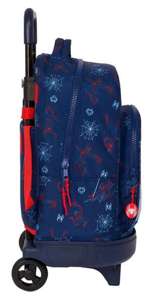 Mochila Escolar con Ruedas Spider-Man Neon Azul marino 33 X 45 X 22 cm