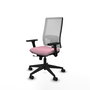 PIQUERAS Y CRESPO Silla de oficina Horna Rosa y Blanca