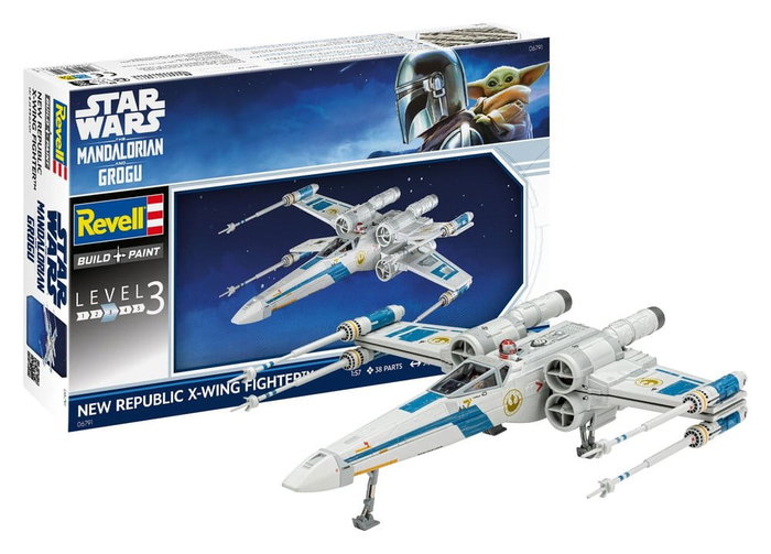 Star Wars The Mandalorian and Grogu Revell Kit de maquetas 1/57 New Republic X-Wing Fighter 22 cm