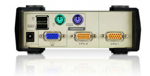 Aten CS82U KVM Switch de 2 puertos USB - PS/2 VGA con cables incluidos