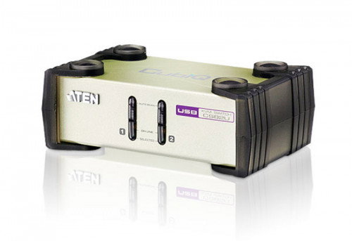 Aten CS82U KVM Switch de 2 puertos USB - PS/2 VGA con cables incluidos