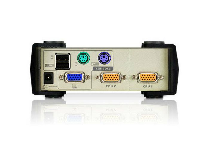 Aten CS82U Switch KVM USB - PS/2 VGA 2 Puertos con Cables Incluidos