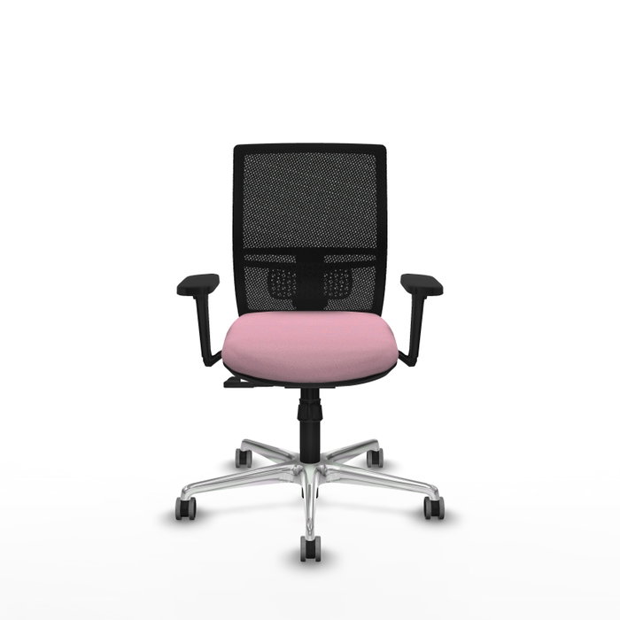 PIQUERAS Y CRESPO Silla de oficina Yunquera Rosa con mecanismo Sincro
