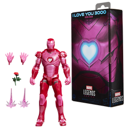 Hasbro Marvel Legends Series I Figura de Iron Man 'I Love You 3000' Edición Especial con Corazones - 15 cm (6") Articulada con Accesorios