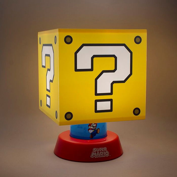 Paladone Lámpara Super Mario Icon Caja con 3 Modos de Iluminación y Apagado Automático