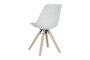 DKD Home Decor Silla de Roble y Poliéster Gris Claro