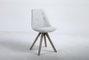 DKD Home Decor Silla de Roble y Poliéster Gris Claro