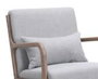 DKD Home Decor Silla de Roble y Poliéster Gris Claro