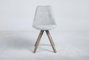 DKD Home Decor Silla de Roble y Poliéster Gris Claro