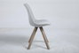 DKD Home Decor Silla de Roble y Poliéster Gris Claro