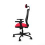 PIQUERAS Y CRESPO Silla de oficina Mardos con Mecanismo Sincro, Rojo y Negro