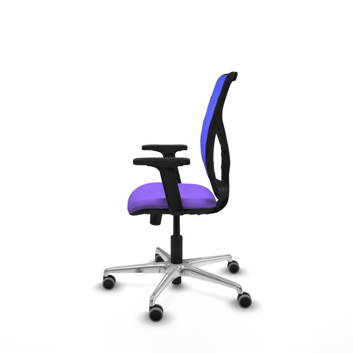 PIQUERAS Y CRESPO Silla de oficina Motilla con mecanismo Sincro, Tela Lila y Malla Azul PIQUERAS Y CRESPO Silla de oficina Motilla con mecanismo Sincro, Tela Lila y Malla Azul
