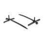 DeLOCK 18914 Bridas adherentes para cables con taco 150 x 7 mm negro 100 unidades