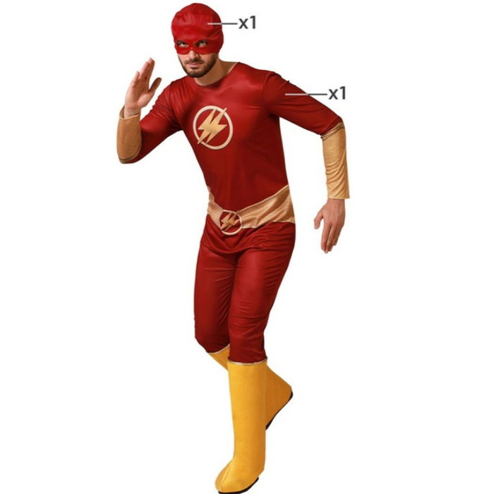 Disfraz Héroe Cómic Rojo Rayo Hombre Adulto XL