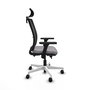 PIQUERAS Y CRESPO Silla de oficina Haches con mecanismo Sincro/Traslack Gris y Negro