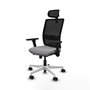 PIQUERAS Y CRESPO Silla de oficina Haches con mecanismo Sincro/Traslack Gris y Negro