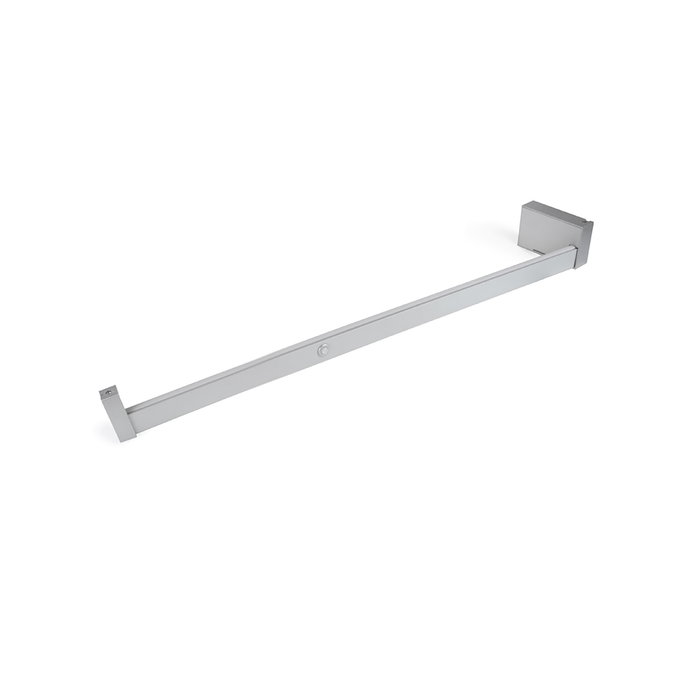 Emuca Barra para armario con luz LED Castor, batería extraible y sensor de movimiento, L558mm, Plástico y aluminio, Gris metalizado