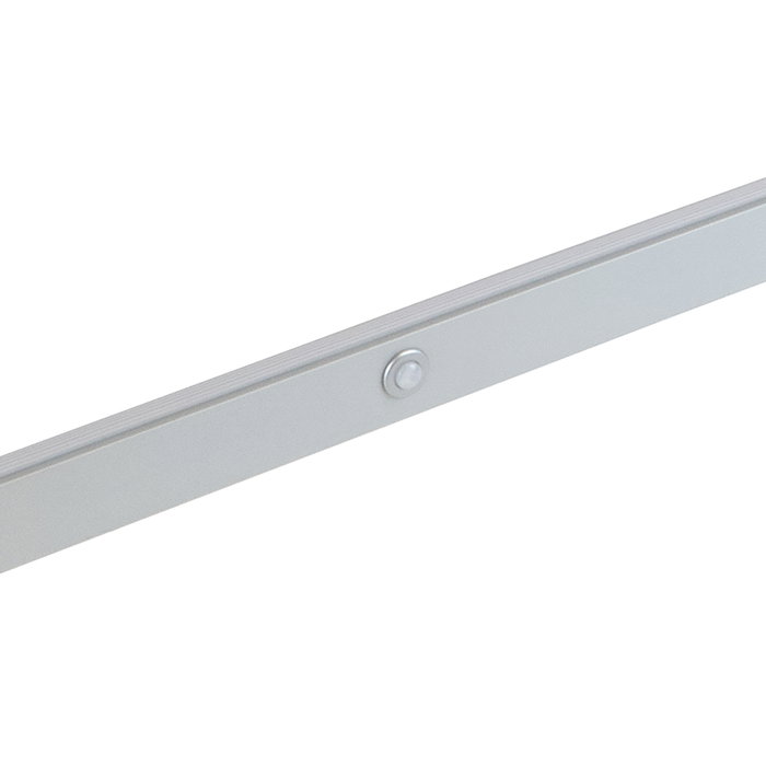 Emuca Barra para armario con luz LED Castor, batería extraible y sensor de movimiento, L558mm, Plástico y aluminio, Gris metalizado Emuca Barra para armario con luz LED Castor, batería extraible y sensor de movimiento, L558mm, Plástico y aluminio, Gris metalizado
