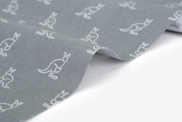 Dailylike Tela de Algodón Tiny Kangaroo Animales 1,10m x 3m