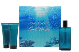 Davidoff Cool Water Set de Regalo 125ml EDT + 75ml Bálsamo Aftershave + 75ml Gel de Ducha
