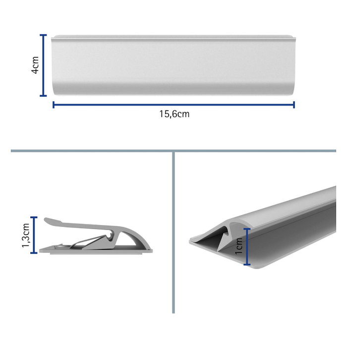 MAUL 6246508 Barra de sujeción autoadhesiva de 15,60 cm