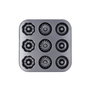 Molde 9 Donuts Acero Carbono Sweet Grey Quid 26,3x26,3x2,4 cm (12 Unidades)