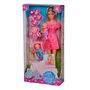 Steffi Muñeca Baby Sitter 5730211 Simba Cuidando Bebés con Accesorios