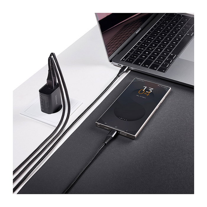 Intenso Cargador de Pared W30AC con 1 x USB-A y 1 x USB-C, 30 W, Negro