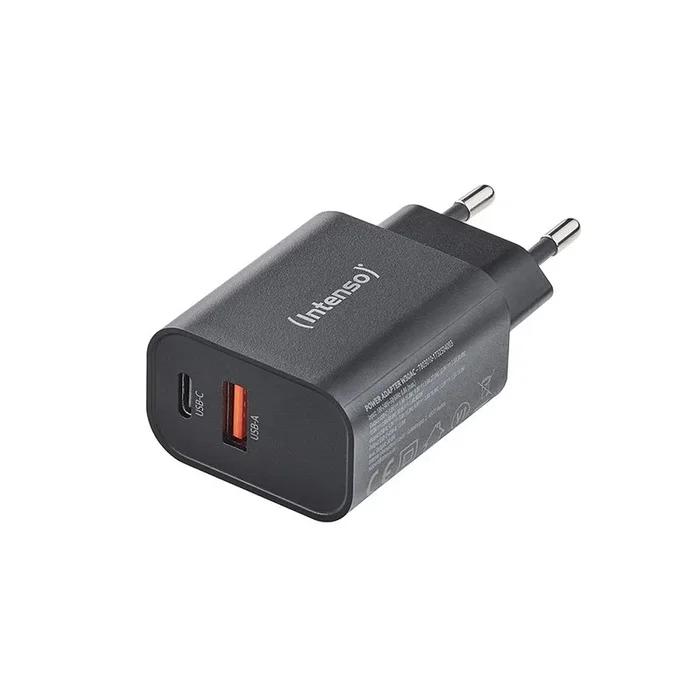 Intenso Cargador de Pared W30AC USB-A y USB-C 30 W Negro