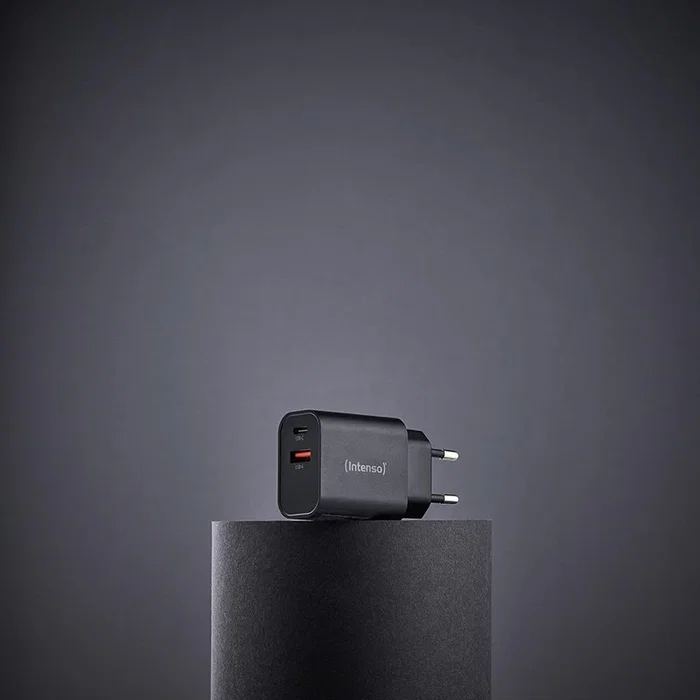 Intenso Cargador de Pared W30AC USB-A y USB-C 30 W Negro