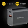 Intenso Cargador de Pared W30AC USB-A y USB-C 30 W Negro
