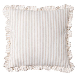 Cojín Rayas Beige Algodón 43 X 43 cm (Set de 2)