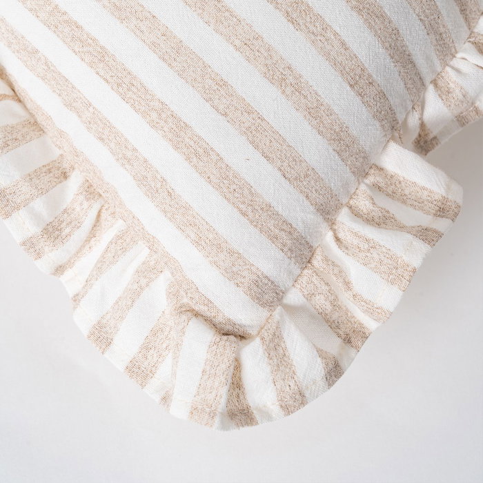 Cojín Rayas Beige Algodón 43 X 43 cm (Set de 2)
