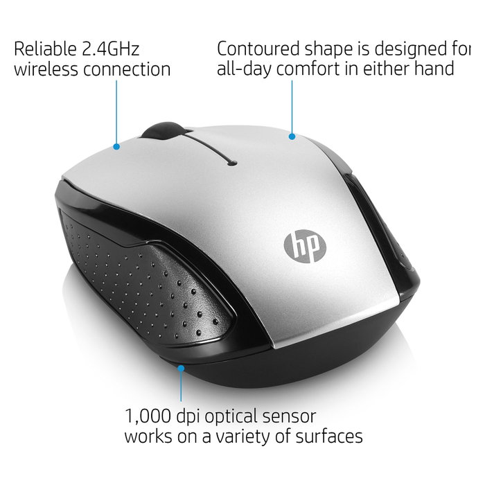 HP Ratón inalámbrico 200 Plata HP Ratón inalámbrico 200 Plata
