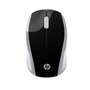 HP Ratón Inalámbrico 200 PK Silver - Inalámbrico 2.4 GHz, Diseño Ambidiestro, Pilas Incluidas (AAA), Color Plata