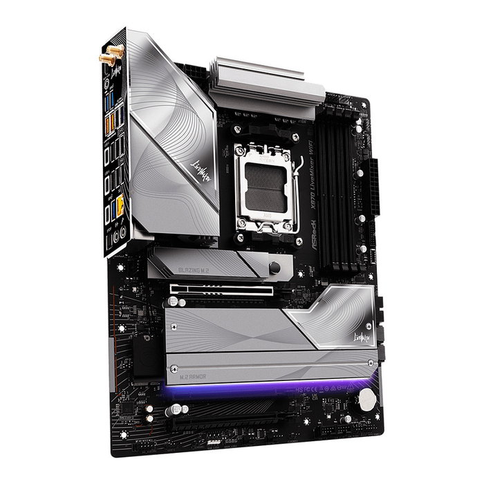 ASRock X870 Livemixer WiFi Placa Base ATX con Chipset AMD X870 para Zócalo AM5, DDR5, PCIe 5.0, Wi-Fi 7, Bluetooth 5.4, HDMI 2.1, USB4 y USB-C, para AMD Ryzen 7000/8000/9000 Series ASRock X870 Livemixer WiFi Placa Base ATX con Chipset AMD X870 para Zócalo AM5, DDR5, PCIe 5.0, Wi-Fi 7, Bluetooth 5.4, HDMI 2.1, USB4 y USB-C, para AMD Ryzen 7000/8000/9000 Series